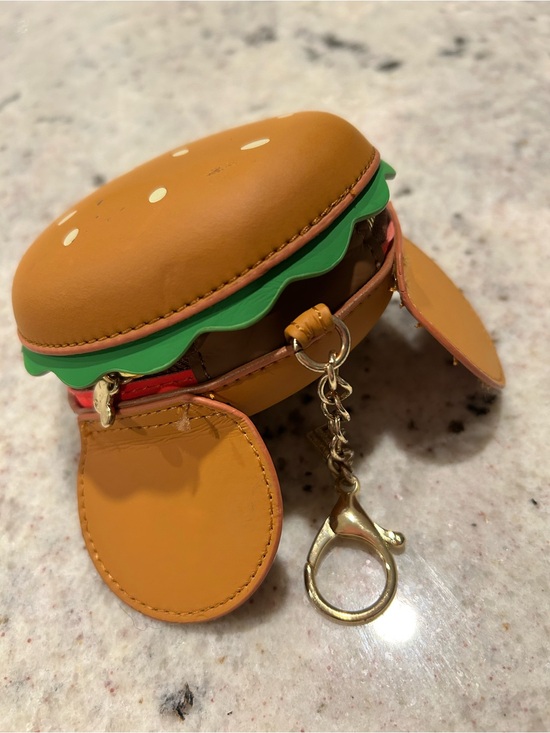 Disney Other - Disney Mickey Mouse Hamburger Coin Purse Keychain Bag Charm